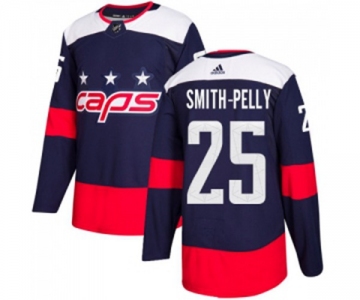 Youth Adidas Washington Capitals #25 Devante Smith-Pelly Authentic Navy Blue 2018 Stadium Series NHL Jersey