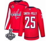 Youth Adidas Washington Capitals #25 Devante Smith-Pelly Authentic Red Home 2018 Stanley Cup Final NHL Jersey