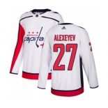 Youth Adidas Washington Capitals #27 Alexander Alexeyev Authentic White Away NHL Jersey