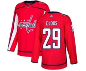 Youth Adidas Washington Capitals #29 Christian Djoos Premier Red Home NHL Jersey