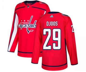 Youth Adidas Washington Capitals #29 Christian Djoos Premier Red Home NHL Jersey