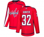 Youth Adidas Washington Capitals #32 Dale Hunter Premier Red Home NHL Jersey