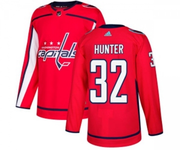 Youth Adidas Washington Capitals #32 Dale Hunter Premier Red Home NHL Jersey