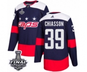 Youth Adidas Washington Capitals #39 Alex Chiasson Authentic Navy Blue 2018 Stadium Series 2018 Stanley Cup Final NHL Jersey