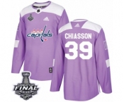 Youth Adidas Washington Capitals #39 Alex Chiasson Authentic Purple Fights Cancer Practice 2018 Stanley Cup Final NHL Jersey