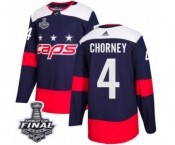 Youth Adidas Washington Capitals #4 Taylor Chorney Authentic Navy Blue 2018 Stadium Series 2018 Stanley Cup Final NHL Jersey