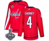 Youth Adidas Washington Capitals #4 Taylor Chorney Authentic Red Home 2018 Stanley Cup Final NHL Jersey