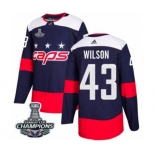 Youth Adidas Washington Capitals #43 Tom Wilson Authentic Navy Blue 2018 Stadium Series 2018 Stanley Cup Final Champions NHL Jersey