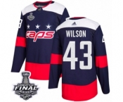 Youth Adidas Washington Capitals #43 Tom Wilson Authentic Navy Blue 2018 Stadium Series 2018 Stanley Cup Final NHL Jersey