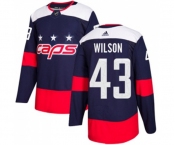 Youth Adidas Washington Capitals #43 Tom Wilson Authentic Navy Blue 2018 Stadium Series NHL Jersey