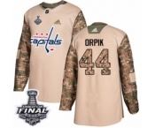 Youth Adidas Washington Capitals #44 Brooks Orpik Authentic Camo Veterans Day Practice 2018 Stanley Cup Final NHL Jersey