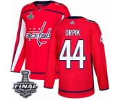 Youth Adidas Washington Capitals #44 Brooks Orpik Authentic Red Home 2018 Stanley Cup Final NHL Jersey