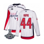 Youth Adidas Washington Capitals #44 Brooks Orpik Authentic White Away 2018 Stanley Cup Final Champions NHL Jersey