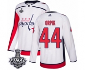 Youth Adidas Washington Capitals #44 Brooks Orpik Authentic White Away 2018 Stanley Cup Final NHL Jersey