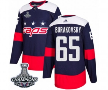 Youth Adidas Washington Capitals #65 Andre Burakovsky Authentic Navy Blue 2018 Stadium Series 2018 Stanley Cup Final Champions NHL Jersey