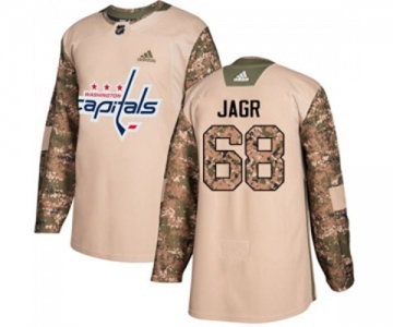 Youth Adidas Washington Capitals #68 Jaromir Jagr Authentic Camo Veterans Day Practice NHL Jersey