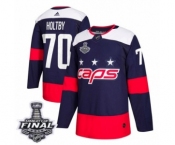 Youth Adidas Washington Capitals #70 Braden Holtby Authentic Navy Blue 2018 Stadium Series 2018 Stanley Cup Final NHL Jersey