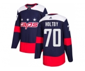 Youth Adidas Washington Capitals #70 Braden Holtby Navy Authentic 2018 Stadium Series Stitched NHL Jersey