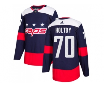 Youth Adidas Washington Capitals #70 Braden Holtby Navy Authentic 2018 Stadium Series Stitched NHL Jersey