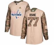 Youth Adidas Washington Capitals #77 T.J. Oshie Authentic Camo Veterans Day Practice NHL Jersey