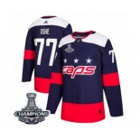 Youth Adidas Washington Capitals #77 T.J. Oshie Authentic Navy Blue 2018 Stadium Series 2018 Stanley Cup Final Champions NHL Jersey