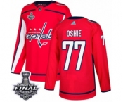 Youth Adidas Washington Capitals #77 T.J. Oshie Authentic Red Home 2018 Stanley Cup Final NHL Jersey