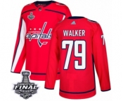 Youth Adidas Washington Capitals #79 Nathan Walker Authentic Red Home 2018 Stanley Cup Final NHL Jersey