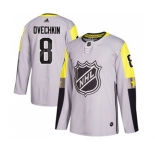 Youth Adidas Washington Capitals #8 Alex Ovechkin Authentic Gray 2018 All-Star Metro Division NHL Jersey