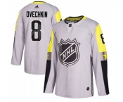 Youth Adidas Washington Capitals #8 Alex Ovechkin Authentic Gray 2018 All-Star Metro Division NHL Jersey