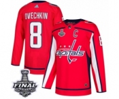 Youth Adidas Washington Capitals #8 Alex Ovechkin Authentic Red Home 2018 Stanley Cup Final NHL Jersey