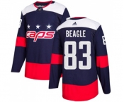 Youth Adidas Washington Capitals #83 Jay Beagle Authentic Navy Blue 2018 Stadium Series NHL Jersey