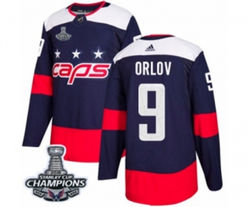 Youth Adidas Washington Capitals #9 Dmitry Orlov Authentic Navy Blue 2018 Stadium Series 2018 Stanley Cup Final Champions NHL Jersey