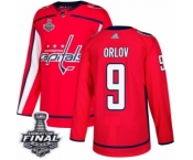 Youth Adidas Washington Capitals #9 Dmitry Orlov Authentic Red Home 2018 Stanley Cup Final NHL Jersey