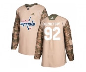 Youth Adidas Washington Capitals #92 Evgeny Kuznetsov Camo Authentic 2017 Veterans Day Stitched NHL Jersey