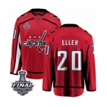 Youth Washington Capitals #20 Lars Eller Fanatics Branded Red Home Breakaway 2018 Stanley Cup Final NHL Jersey