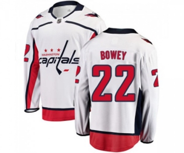 Youth Washington Capitals #22 Madison Bowey Fanatics Branded White Away Breakaway NHL Jersey