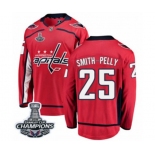 Youth Washington Capitals #25 Devante Smith-Pelly Fanatics Branded Red Home Breakaway 2018 Stanley Cup Final Champions NHL Jersey