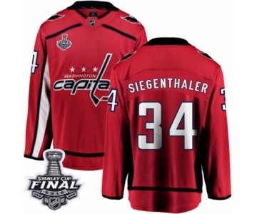 Youth Washington Capitals #34 Jonas Siegenthaler Fanatics Branded Red Home Breakaway 2018 Stanley Cup Final NHL Jersey