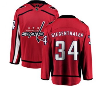 Youth Washington Capitals #34 Jonas Siegenthaler Fanatics Branded Red Home Breakaway NHL Jersey