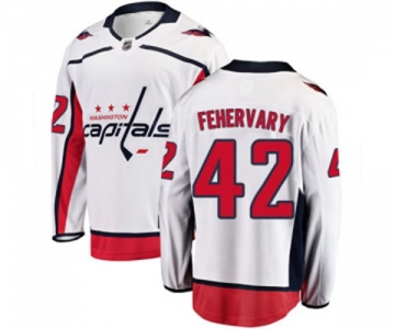 Youth Washington Capitals #42 Martin Fehervary Fanatics Branded White Away Breakaway NHL Jersey