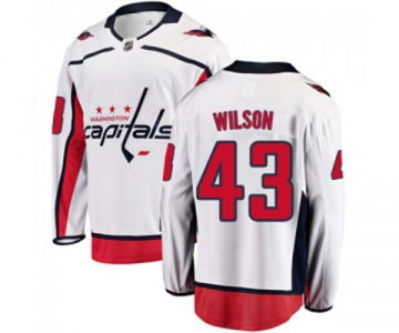 Youth Washington Capitals #43 Tom Wilson Fanatics Branded White Away Breakaway NHL Jersey