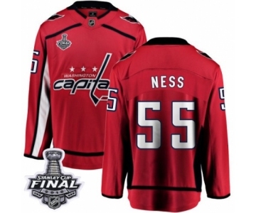 Youth Washington Capitals #55 Aaron Ness Fanatics Branded Red Home Breakaway 2018 Stanley Cup Final NHL Jersey