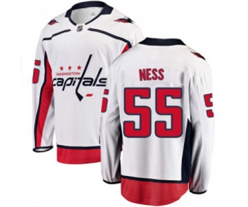 Youth Washington Capitals #55 Aaron Ness Fanatics Branded White Away Breakaway NHL Jersey