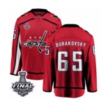 Youth Washington Capitals #65 Andre Burakovsky Fanatics Branded Red Home Breakaway 2018 Stanley Cup Final NHL Jersey