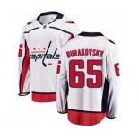 Youth Washington Capitals #65 Andre Burakovsky Fanatics Branded White Away Breakaway NHL Jersey