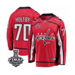 Youth Washington Capitals #70 Braden Holtby Fanatics Branded Red Home Breakaway 2018 Stanley Cup Final NHL Jersey