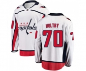 Youth Washington Capitals #70 Braden Holtby Fanatics Branded White Away Breakaway NHL Jersey