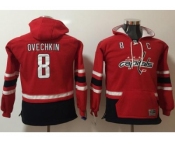 Youth Washington Capitals #8 Alex Ovechkin Red Name & Number Pullover NHL Hoodie