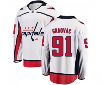 Youth Washington Capitals #91 Tyler Graovac Fanatics Branded White Away Breakaway NHL Jersey