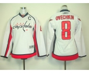 youth nhl jerseys washington capitals #8 alex ovechkin white(C)